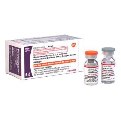 Picture of Menveo® Meningitis Vaccine Meningococcal (Groups A, C, Y, and W-135) Oligosaccharide Diphtheria CRM197 Conjugate Vaccine, Preservative Free 10 mcg - 5 mcg / 0.5 mL Injection Single Dose Vial 0.5 mL58160095509