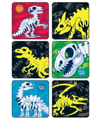Picture of Kids Love Stickers® 90 per Unit Glow-In-The-Dark Dinosaur Bones Sticker2893P