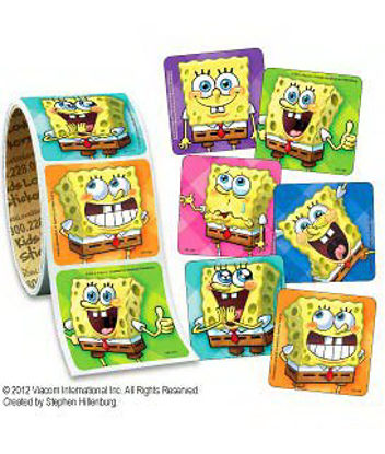 Picture of Disney® 100 per Unit SpongeBob Faces StickerVL124