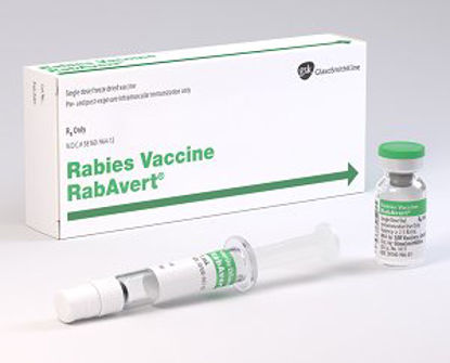 Picture of RabAvert® Rabies Vaccine Kit 2.5 Unit Intramuscular Injection Single Dose Vial 1 mL58160096412
