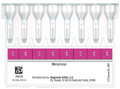 Picture of Column Card DGgel® 8 Anti-C (x8) Blood Grouping Test C Antigen Determination For Reagent Red Blood Cells 0.8%, Antisera for DG Gel Cards, and DG Gel Instruments 400 Tests210121