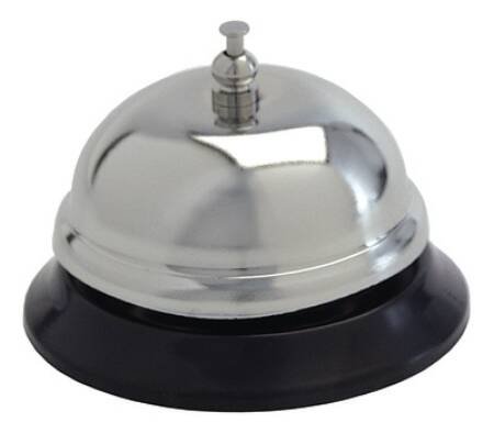 Picture of Call Bell Push Button Polished Steel / Black Vinyl Base 3 Inch3161