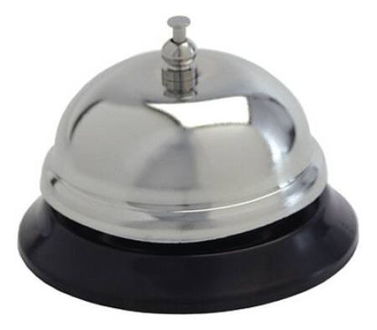 Picture of Call Bell Push Button Polished Steel / Black Vinyl Base 3 Inch3161