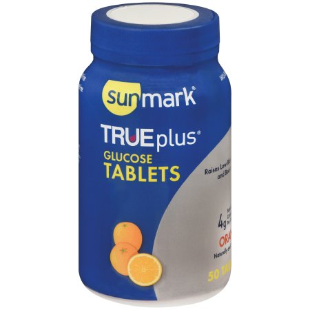 Picture of Glucose Supplement sunmark® TRUEplus™ 50 per Bottle Chewable Tablet Orange Flavor56151161051