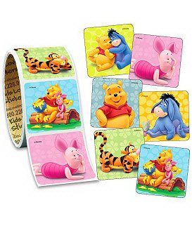 Picture of 100 per Unit Pooh and Pals StickerVL113