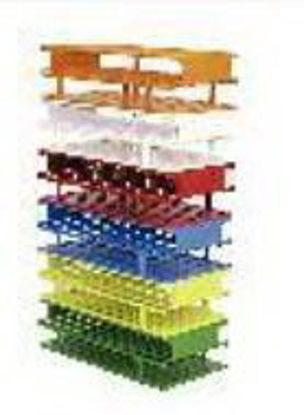 Picture of 3-Tiered Test Tube Rack Nalgene™ Unwire™ 20 mm Tube Size Blue 3-1/4 X 4 X 10 Inch60914-864