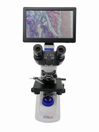 Picture of Med-Scope™ MedDI2-I1 Intermediate Compound Microscope Digital Head Finite Semi-Plan 4X / 10X / 40X / 100X External DC Auto Switching Power Supply / 110 to 240V Coaxial X / Y Mechanical Stage with Adjustable TensionMEDDI2-I1