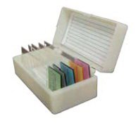 Picture of Slide Storage Box 3-1/4 Inch Blue ABS Plastic 10 Slide CapacitySB-10P-B