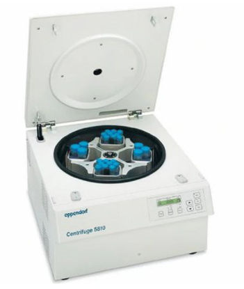 Picture of Centrifuge Package Eppendorf™ 5810 Series 2 / 4 / 6 / 48 Place Fixed Angle Rotor / Swinging Bucket Rotor / Deepwall Plate Capable Variable Speed up to 14,000 RPM / 20,913xG Max RCF054-13-325
