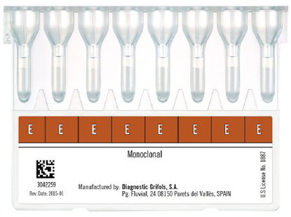 Picture of Column Card DGgel® 8 Anti-E (x8) Blood Grouping Test E Antigen Determination For Reagent Red Blood Cells 0.8%, Antisera for DG Gel Cards, and DG Gel Instruments 400 Tests210122