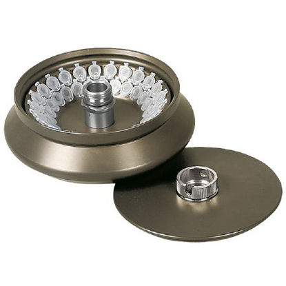 Picture of Angle Rotor 48-Place, 2-Row, With Bio-Containment Lid, 45° Angle, 14,000 rpm, 21,255 RCF1158-L