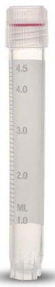 Picture of Cryovial® Cryogenic Tube Round Bottom, Skirted Plain 12.5 X 91 mm 5 mL Without Color Coding Screw Cap Polypropylene TubeT308-5A