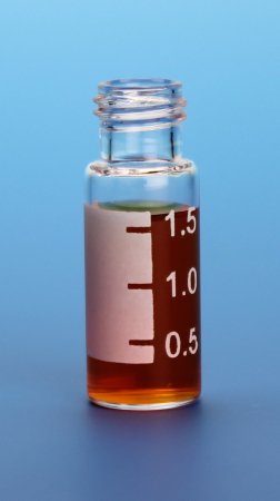 Picture of VIAL, GLASS W/WHT GRAD SPOT 9MM THREAD CLR (100/PK 10/CS)5835-32009E-1232