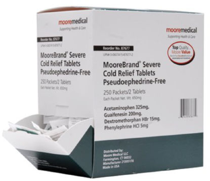 Picture of Cold and Cough Relief McKesson Brand 325 mg - 5 mg - 200 mg - 15 mg Strength Tablet 2 per Pack87677