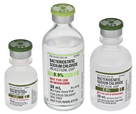 Picture of Diluent Bacteriostatic Sodium Chloride 0.9% Injection Multiple Dose Vial 30 mL63323092430