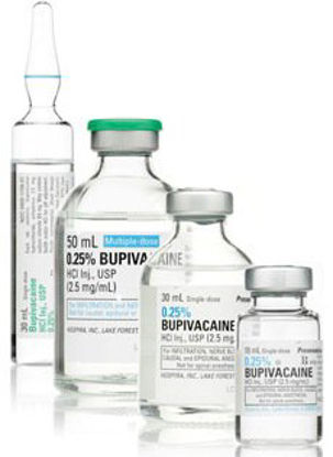 Picture of Bupivacaine HCl, Preservative Free 0.25%, 2.5 mg / mL Injection Single Dose Vial 10 mL00409115901