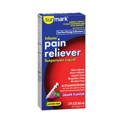Picture of Infants' Pain Relief sunmark® 160 mg / 5 mL Strength Acetaminophen Oral Suspension 2 oz.49348043030