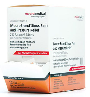 Picture of Cold and Sinus Relief McKesson Brand 500 mg - 5 mg Strength Tablet 2 per Pack82475