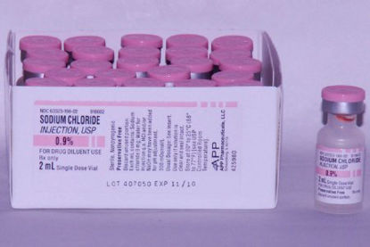 Picture of Diluent Sodium Chloride, Preservative Free 0.9% Solution Single Dose Vial 2 mL63323018602