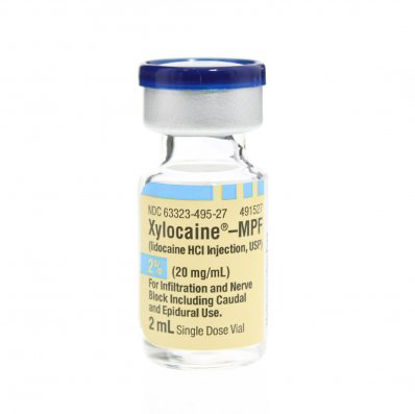 Picture of Xylocaine® - MPF Lidocaine HCl, Preservative Free 2%, 20 mg / mL Injection Single Dose Vial 2 mL63323049527