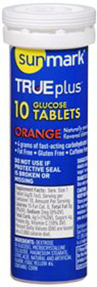 Picture of Glucose Supplement sunmark® TRUEplus™ 10 per Bottle Chewable Tablet Orange Flavor56151161011