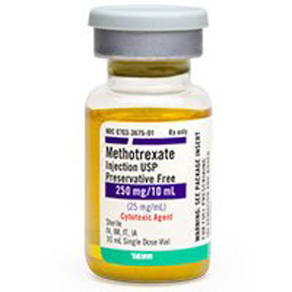 Picture of Methotrexate Sodium, Preservative Free 25 mg / mL Injection Single Dose Vial 10 mL00703367501