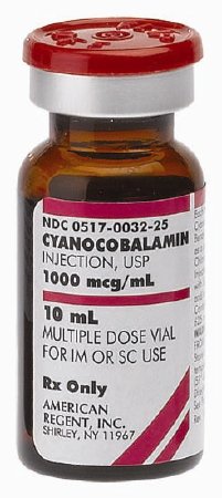 Picture of Vitamin B-12 Cyanocobalamin 1,000 mcg / mL Injection Multiple Dose Vial 10 mL00517003225