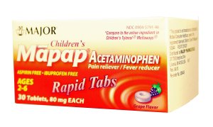 Picture of Children's Pain Relief Mapap® 80 mg Strength Acetaminophen Orally Disintegrating Tablet 30 per Bottle00904579146