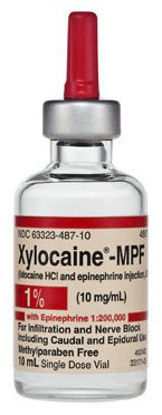 Picture of Xylocaine® - MPF with Epinephrine Lidocaine HCl / Epinephrine, Preservative Free 1% - 1:200,000 Injection Single Dose Vial 10 mL63323048717