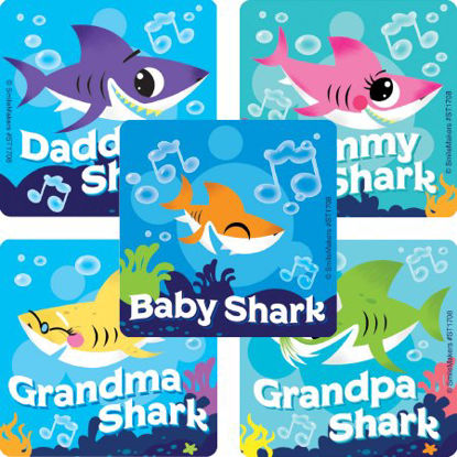 Picture of SmileMakers® 100 per Unit Baby Shark Sticker 2.5 InchST1708R
