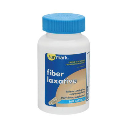Picture of Laxative sunmark® Original Flavor Capsule 160 per Bottle 0.52 Gram Strength Psyllium Husk01093981644