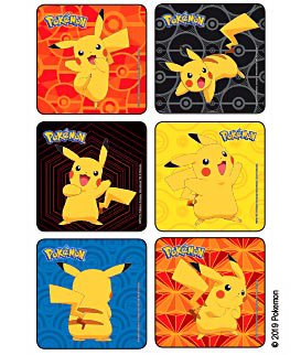 Picture of Kids Love Stickers® 72 Per Unit Pokemon Pikachu Sticker 2.5 Inch1733