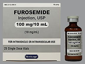 Picture of Furosemide, Preservative Free 10 mg / mL Injection Single Dose Vial 10 mL23155047344