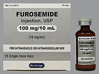 Picture of Furosemide, Preservative Free 10 mg / mL Injection Single Dose Vial 10 mL23155047344