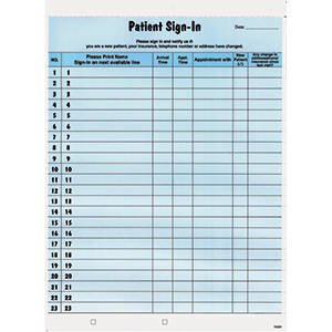Picture of Healthcare Forms Patient Sign-in Forms 8-1/2 X 11 Inch14531