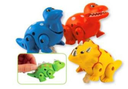 Picture of Kids Love Stickers® 12 per Unit Press and Go Dino Toy Toy Chest 3.25 Inch5676