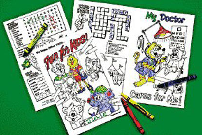 Picture of Kids Love Stickers® 100 per Unit Medical Coloring Sheet Coloring Book 8.5 X 11 Inch4010