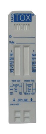 Picture of Drugs of Abuse Test Rapid TOX® 9-Drug Panel AMP, BAR, BZO, COC, mAMP/MET, MTD, OPI2000, PCP, THC Urine Sample 50 Tests10-9DT-200