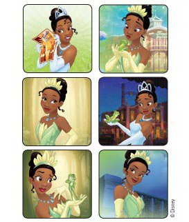 Picture of Kids Love Stickers® 75 per Unit Princess and The Frog - Tiana Disney Sticker1585