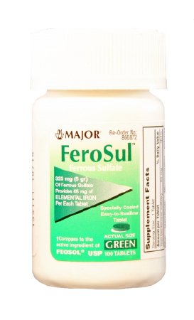 Picture of Mineral Supplement Feosol® Iron 325 mg Strength Tablet 100 per Bottle00904759160