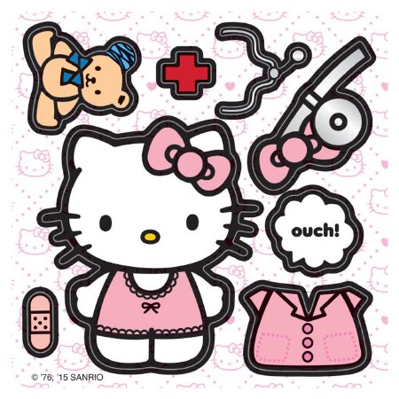 Picture of Make-Your-Own™ 100 per Unit Hello Kitty Doctor Sticker 2.5 InchST1064B