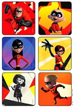 Picture of Kids Love Stickers® 75 per Unit The Incredibles Sticker1714