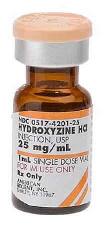 Picture of Hydroxyzine HCl 25 mg / mL Injection Single Dose Vial 1 mL00517420125