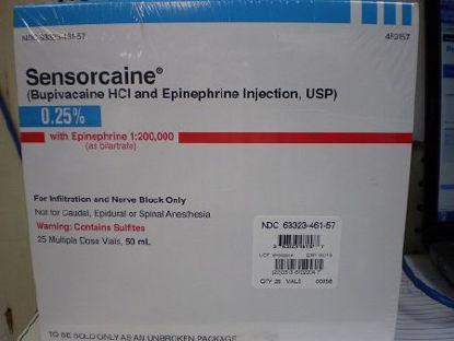 Picture of Sensorcaine® with Epinephrine Bupivacaine HCl / Epinephrine 0.25% - 1:200,000 Injection Multiple Dose Vial 50 mL63323046157