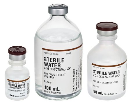 Picture of Diluent Sterile Water for Injection, Preservative Free Injection Single Dose Vial 50 mL63323018550