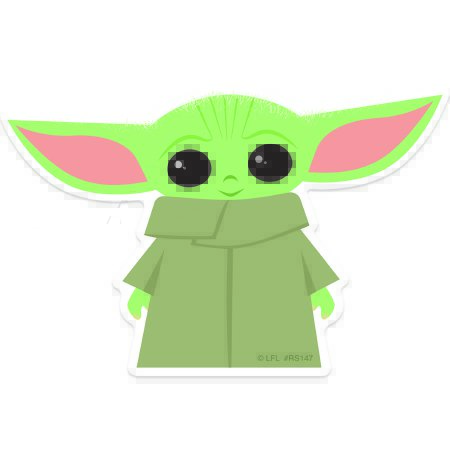 Picture of SmileMakers® 50 per Unit The Child Baby Yoda Sticker 2.875 X 3.75 InchRS147