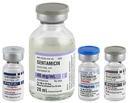 Picture of Gentamicin Sulfate 40 mg / mL Injection Multiple Dose Vial 20 mL63323001020