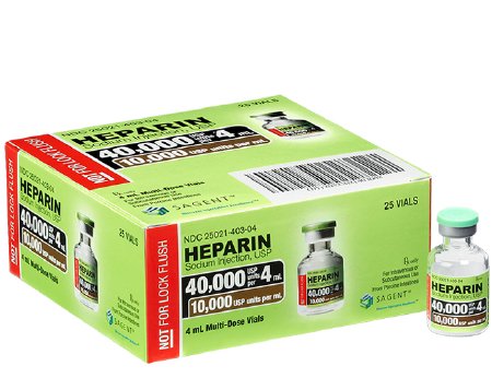 Picture of Heparin Sodium, Porcine 10,000 U / mL Injection Multiple Dose Vial 4 mL25021040304
