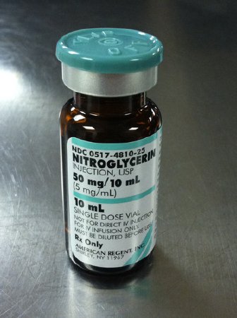 Picture of Nitroglycerin 5 mg / mL Injection Single Dose Vial 10 mL00517481025