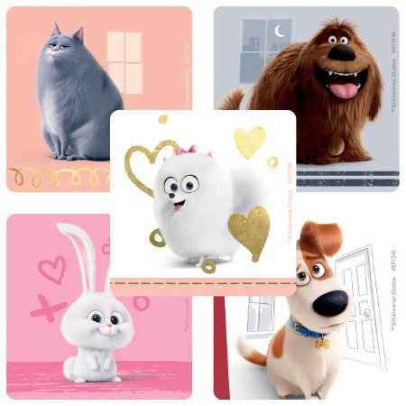 Picture of Disney® 100 per Unit The Secret Life of Pets Sticker 2.5 InchST1246B